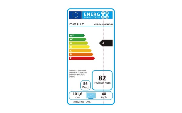NEVIR NVR-7425-40HD-N - &Eacute;tiquette &eacute;nergie