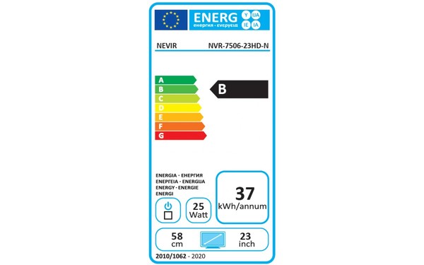 NEVIR NVR-7506-23HD-N - &Eacute;tiquette &eacute;nergie