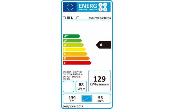 NEVIR NVR-7702-55FHD2-N - &Eacute;tiquette &eacute;nergie