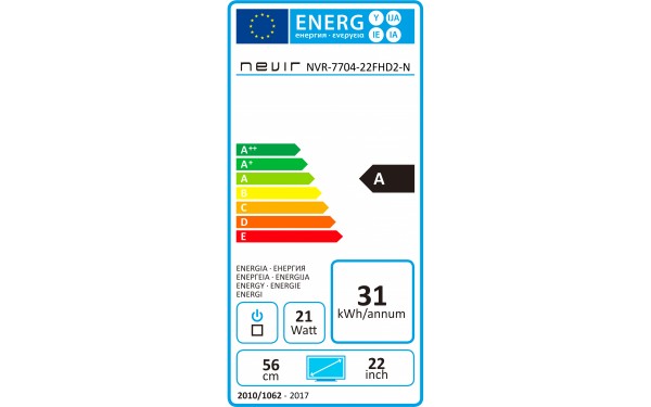 NEVIR NVR-7704-22FHD2-N - &Eacute;tiquette &eacute;nergie