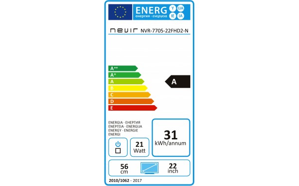 NEVIR NVR-7705-22FHD2-N - &Eacute;tiquette &eacute;nergie