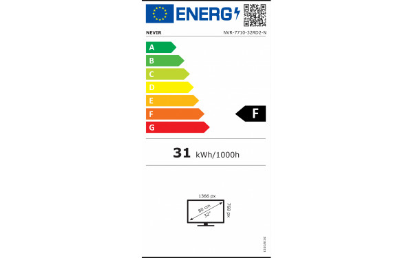 NEVIR NVR-7710-32RD2-N - &Eacute;tiquette &eacute;nergie v2
