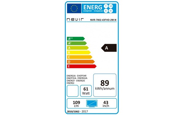 NEVIR NVR-7802-43FHD-2W-N - &Eacute;tiquette &eacute;nergie