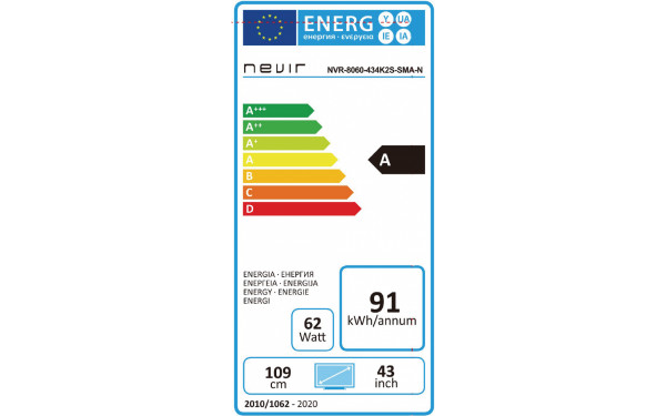 NEVIR NVR-8060-434K2S-SMA-N - &Eacute;tiquette &eacute;nergie