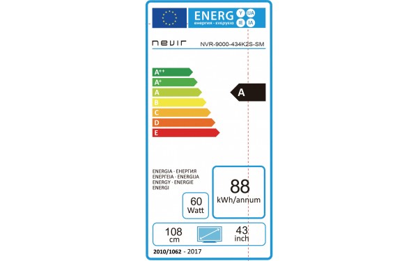 NEVIR NVR-9000-434K2S-SM - &Eacute;tiquette &eacute;nergie