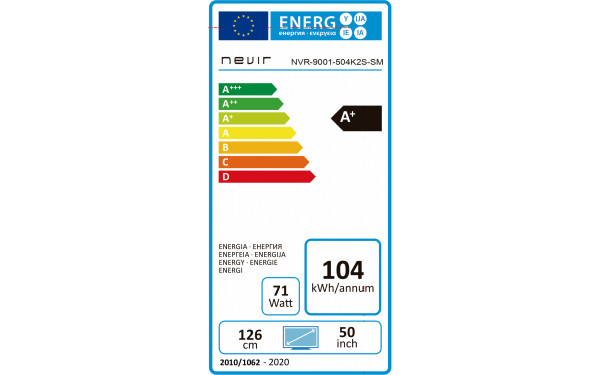 NEVIR NVR-9001-504K2S-SM - &Eacute;tiquette &eacute;nergie