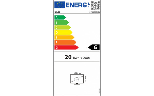 NILOX NXM22FHD01 - &Eacute;tiquette &eacute;nergie v2