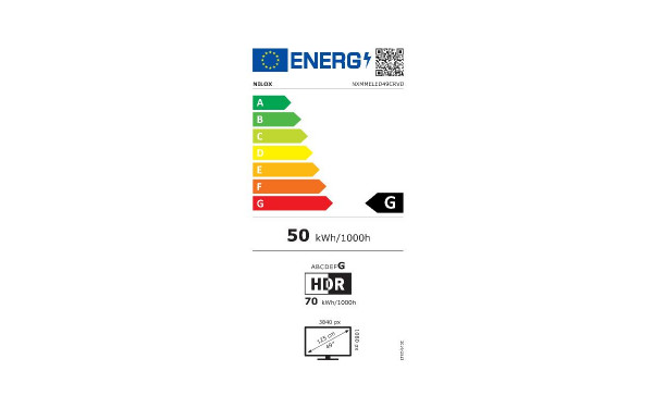 NILOX NXMMELED49CRVD - &Eacute;tiquette &eacute;nergie v2