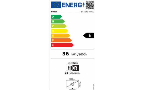 NOKIA 3900A - &Eacute;tiquette &eacute;nergie v2