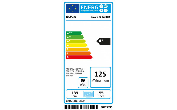NOKIA 5500A - &Eacute;tiquette &eacute;nergie