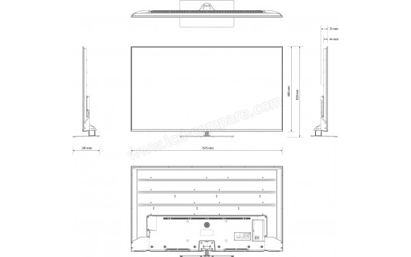 NOKIA QN70GV315ISW - Dimensions