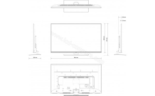NOKIA UN43GV310 - Dimensions
