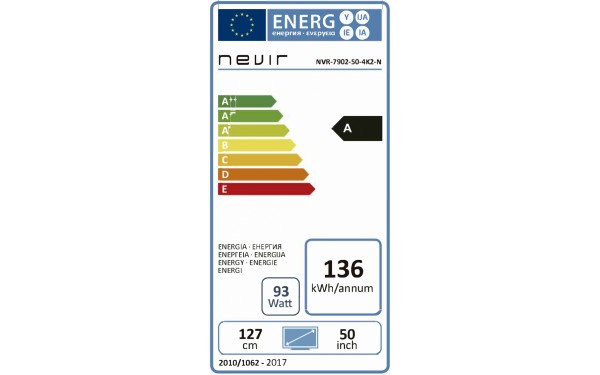 NEVIR NVR-7902-50S-4K2-N - &Eacute;tiquette &eacute;nergie