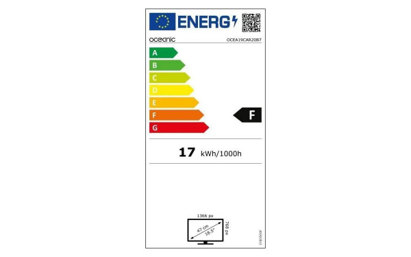 OCEANIC OCEA19CAR20B7 - &Eacute;tiquette &eacute;nergie v2