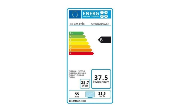 OCEANIC OCEALED215DVD2 - &Eacute;tiquette &eacute;nergie