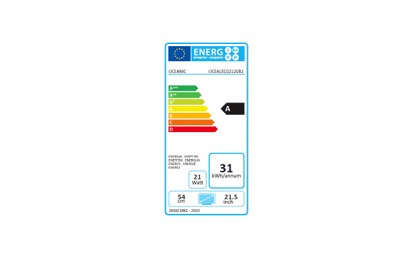 OCEANIC OCEALED22120B2 - &Eacute;tiquette &eacute;nergie