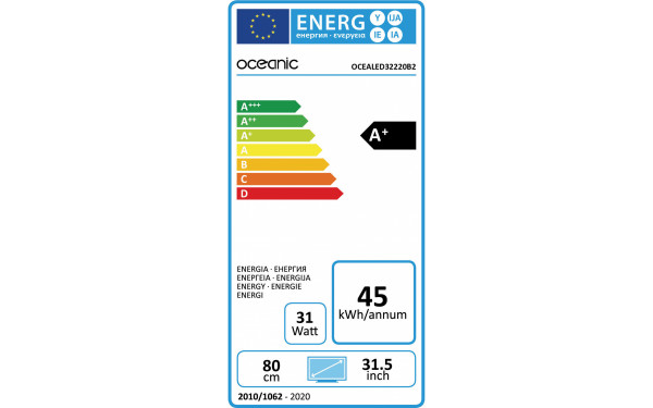 OCEANIC OCEALED32220B2 - &Eacute;tiquette &eacute;nergie