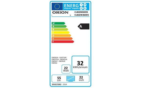 ORION CLB22W260DS - &Eacute;tiquette &eacute;nergie