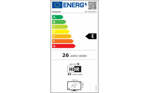 PANASONIC TB-32S45AEZC - &Eacute;tiquette &eacute;nergie v2