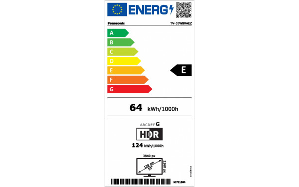 PANASONIC TV-55W80AEZ - &Eacute;tiquette &eacute;nergie v2