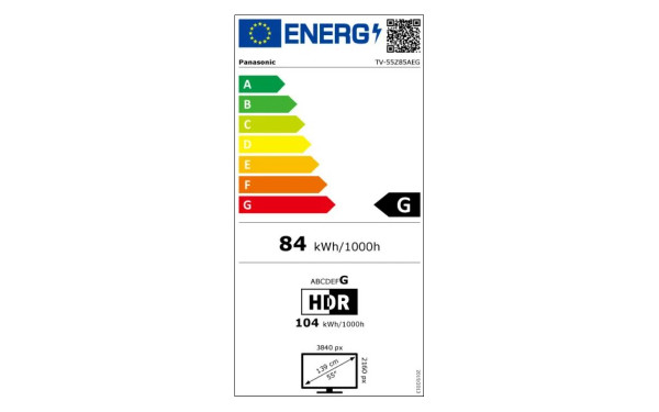PANASONIC TV-55Z85AEG - &Eacute;tiquette &eacute;nergie v2