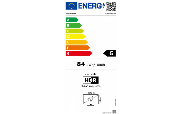 PANASONIC TV-55Z90BE6 - &Eacute;tiquette &eacute;nergie v2