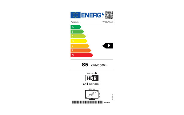 PANASONIC TV-65W83AE6 - &Eacute;tiquette &eacute;nergie v2