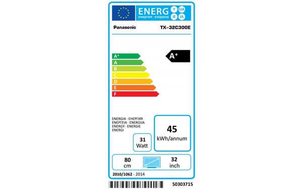 PANASONIC TX-32C300E - &Eacute;tiquette &eacute;nergie