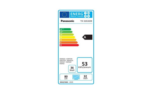 PANASONIC TX-32G320E - &Eacute;tiquette &eacute;nergie
