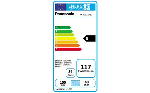 PANASONIC TX-40DXE720 - &Eacute;tiquette &eacute;nergie