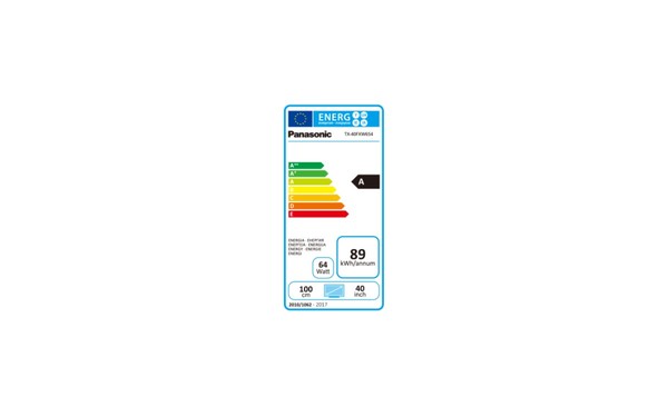 PANASONIC TX-40FXW654 Noir - &Eacute;tiquette &eacute;nergie