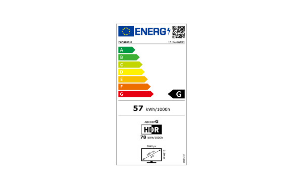 PANASONIC TX-40JXW834 - &Eacute;tiquette &eacute;nergie v2