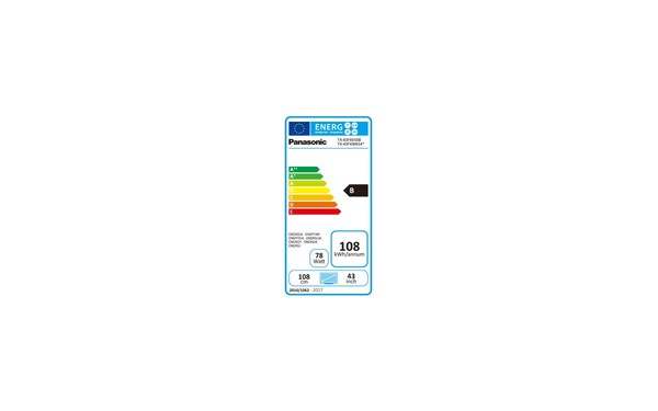 PANASONIC TX-43FXW654 Noir - &Eacute;tiquette &eacute;nergie