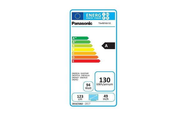 PANASONIC TX-49FX613E - &Eacute;tiquette &eacute;nergie