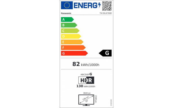 PANASONIC TX-55LX700 - &Eacute;tiquette &eacute;nergie v2
