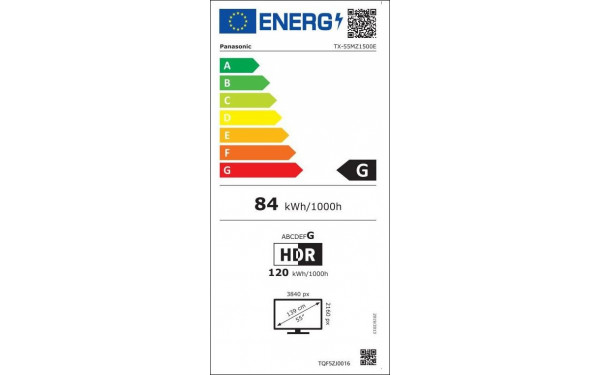 PANASONIC TX-55MZ1500E - &Eacute;tiquette &eacute;nergie v2
