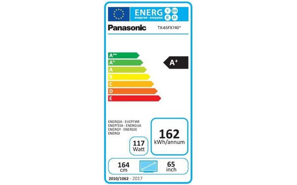 PANASONIC TX-65FX740E - &Eacute;tiquette &eacute;nergie