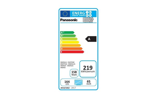 PANASONIC TX-65FZ800E - &Eacute;tiquette &eacute;nergie