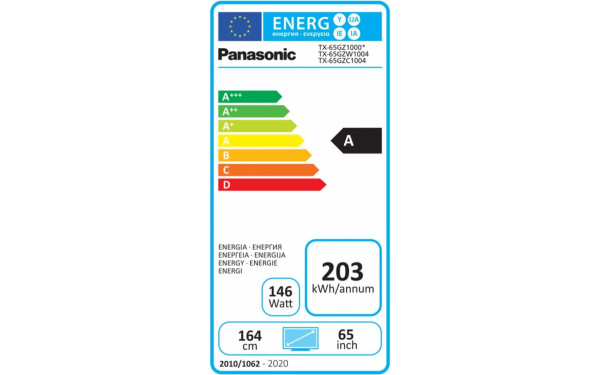 PANASONIC TX-65GZ1000 - &Eacute;tiquette &eacute;nergie