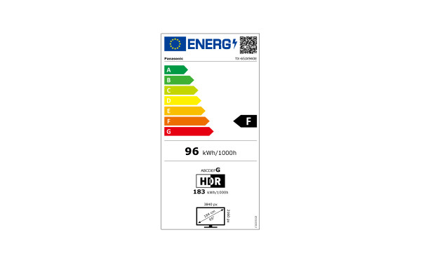 PANASONIC TX-65JX940E - &Eacute;tiquette &eacute;nergie v2