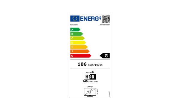 PANASONIC TX-65JXW834 - &Eacute;tiquette &eacute;nergie v2