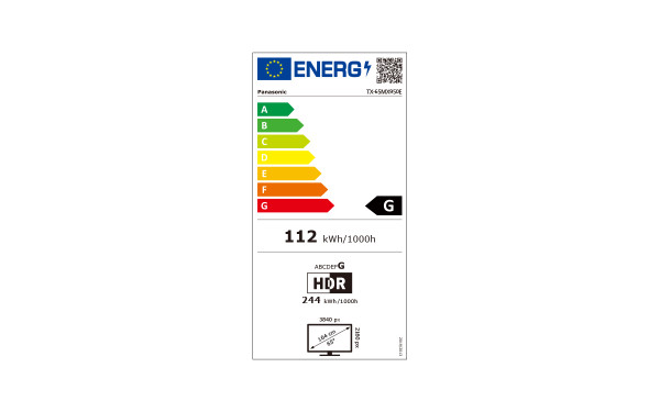 PANASONIC TX-65MX950E - &Eacute;tiquette &eacute;nergie v2