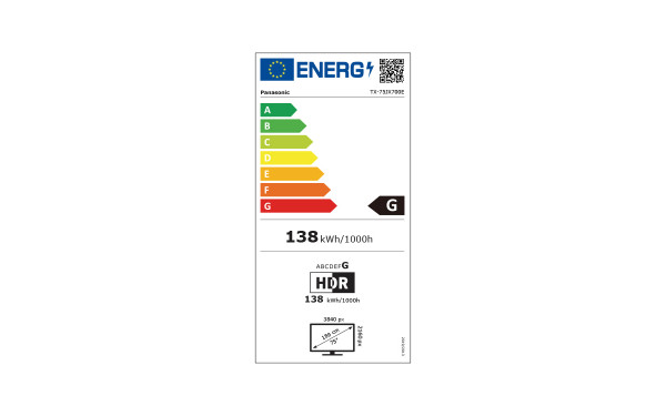 PANASONIC TX-75JX700 - &Eacute;tiquette &eacute;nergie v2