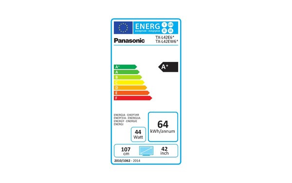 PANASONIC TX-L42E6E - &Eacute;tiquette &eacute;nergie