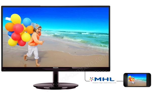 PHILIPS 224E5QHAB - Vue de face