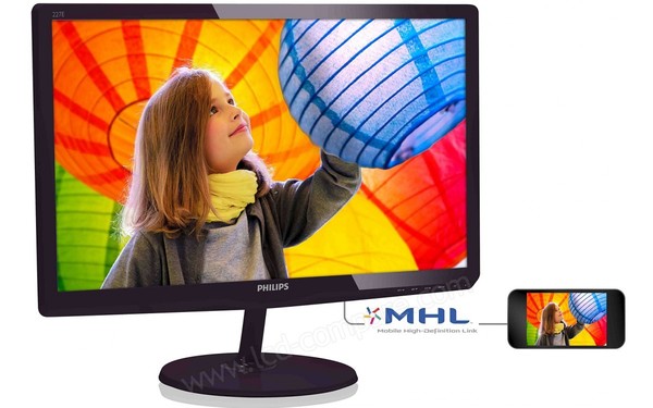 PHILIPS 227E6QDSD - Vue 3/4 gauche