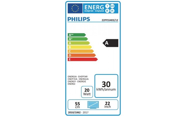 PHILIPS 22PFS5403 - &Eacute;tiquette &eacute;nergie
