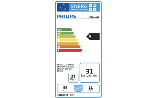 PHILIPS 22PFT4031 - &Eacute;tiquette &eacute;nergie