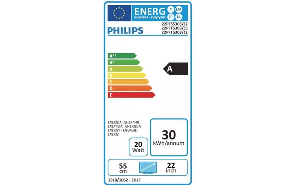 PHILIPS 22PFT5303 - &Eacute;tiquette &eacute;nergie