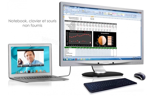 PHILIPS 231P4QUPES - Vue 3/4 gauche